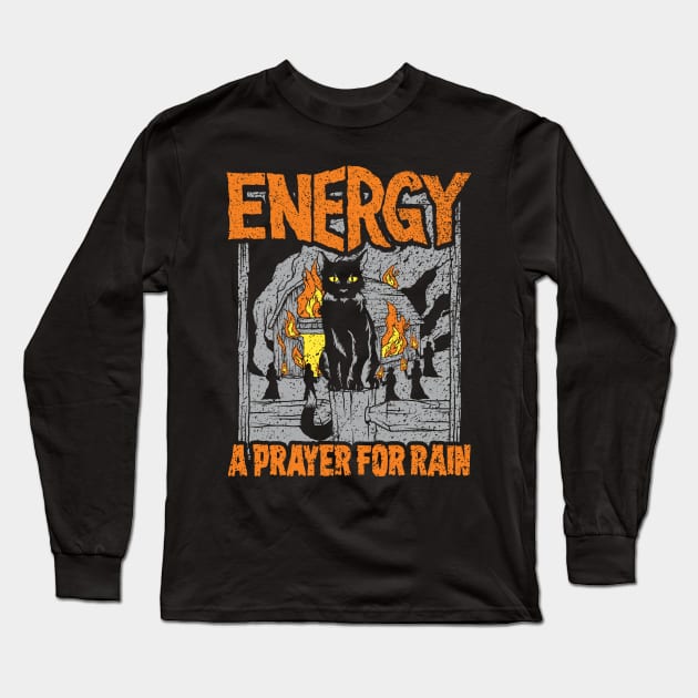 Energy - A Prayer For Rain Cat Long Sleeve T-Shirt by ENERGY